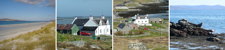 views of Berneray and Seal View B&B